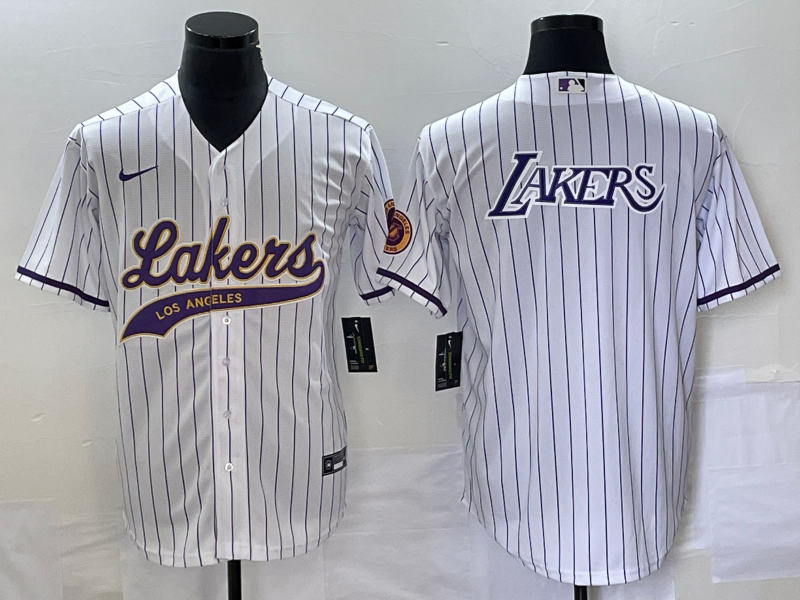 2023 Men Los Angeles Lakers Blank white NBA Jersey style 6->los angeles lakers->NBA Jersey